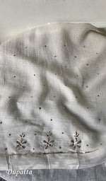 将图像加载到图库查看器中， Women's Lakhnavi Handcrafted Mul Chanderi Unstitched Kurta And Dupatta Set - HONC0337819