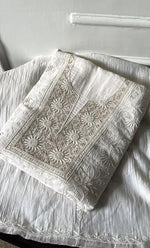 Load image into Gallery viewer, Women&#39;s Lakhnavi Handcrafted Maheshwari Mul Chanderi Kurta And Dupatta Set - HONC0312962
