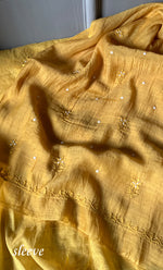 Load image into Gallery viewer, Women&#39;s Lakhnavi Handcrafted Mul Chanderi Unstitched Kurta And Dupatta Set- HONC0310813
