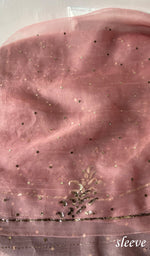 将图像加载到图库查看器中， Marifa Women's Lakhnavi Handcrafted Pure Organza Chikankari Unstitched Kurta And Dupatta Set- HONC0341366