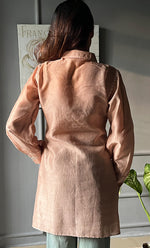Load image into Gallery viewer, Afifa Women&#39;s Lakhnavi Handcrafted Chanderi Silk Chikankari Top And Pant Set - HONC0307943
