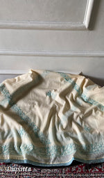 Load image into Gallery viewer, Hiba Women's Lakhnavi Handcrafted Semi - stitched Cotton Chikankari Suit Material - HONC0348828