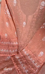 Load image into Gallery viewer, Women's Lakhnavi Handcrafted Mul Chanderi Semi - Stitched Kurta And Dupatta Set - HONC0284762
