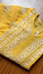 Load image into Gallery viewer, Women&#39;s Lucknowi Handcrafted Cotton Chikankari Kurti - HONC0301028
