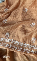 将图像加载到图库查看器中， Women&#39;s Lakhnavi Handcrafted Mul Chanderi Unstitched Kurta And Dupatta Set - HONC0283165
