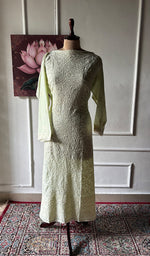 Load image into Gallery viewer, Women's Lakhnavi Handcrafted Cotton Chikankari Semi Stitched Kurti Fabric - HONC0348845