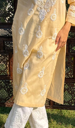 将图像加载到图库查看器中， Women&#39;s Lucknowi Handcrafted Cotton Chikankari Kurti - HONC0234305
