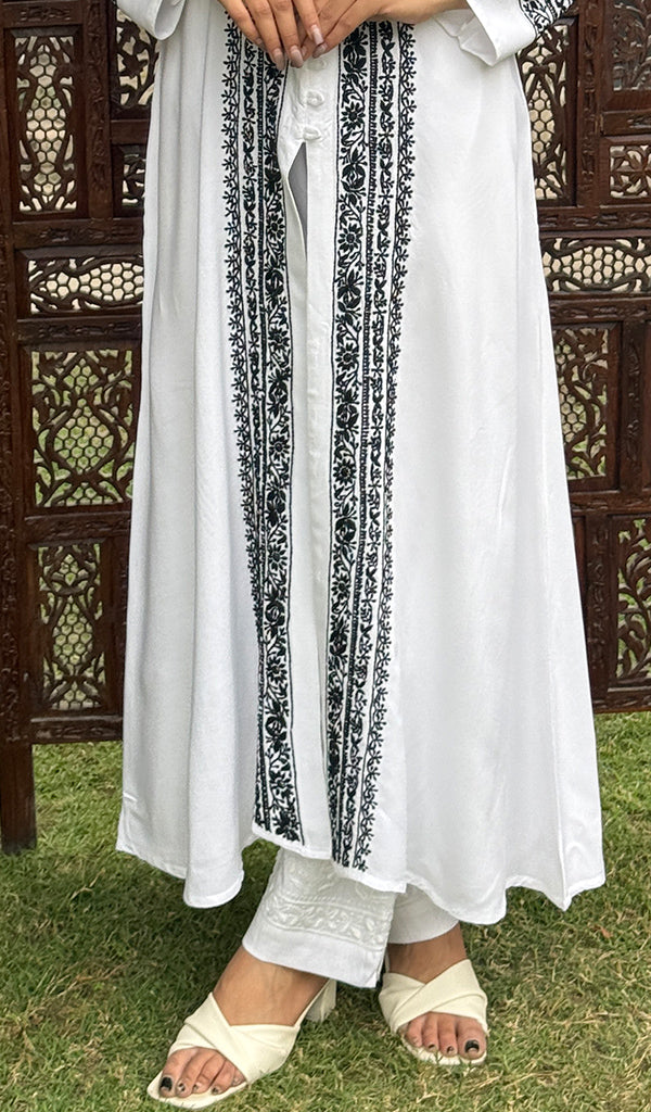Women's Lucknowi Handcrafted Modal Cotton Chikankari Kurti - HONC0272659