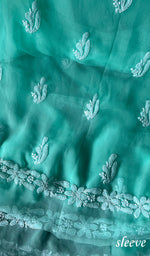 Load image into Gallery viewer, Women&#39;s Lucknowi Handcrafted Faux-Georgette Chikankari Suit Material - HONC0263418
