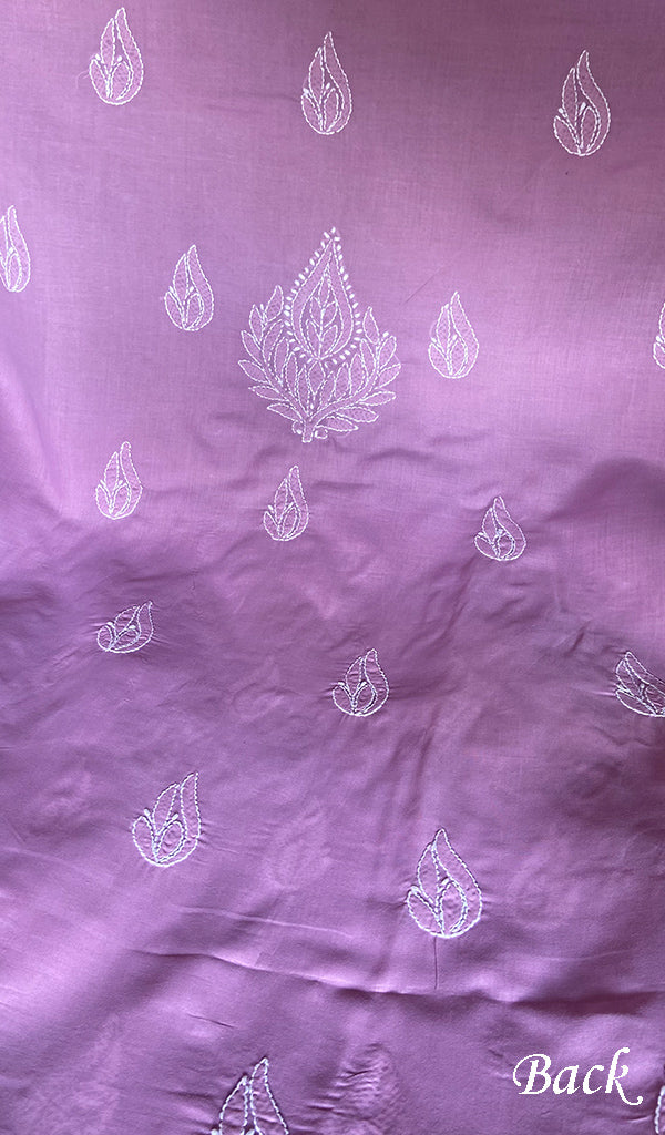 Women's Lakhnavi Handcrafted Cotton Unstitched Chikankari Suit Material - HONC0360779