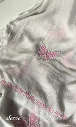 将图像加载到图库查看器中， Women's Lakhnavi Handcrafted Unstitched Mul Chanderi Kurta And Dupatta Set - HONC0302863