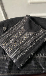 Load image into Gallery viewer, Women's Lakhnavi Handcrafted Mul Chanderi Semi - Stitched Kurta And Dupatta Set - HONC0157508