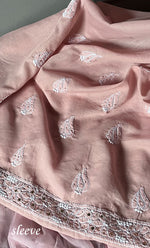 Load image into Gallery viewer, Women&#39;s Lakhnavi Handcrafted Unstitched Cotton Chikankari Suit Material - HONC0264453
