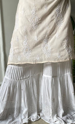Load image into Gallery viewer, Women&#39;s Lucknowi Handcrafted Cotton Chikankari Kurti - HONC0303055
