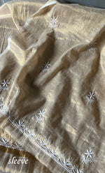 将图像加载到图库查看器中， Women&#39;s Lakhnavi Handcrafted Tissue Chanderi Unstitched Kurta And Dupatta Set - HONC0278196
