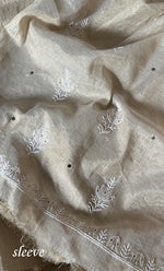 Load image into Gallery viewer, Women&#39;s Lakhnavi Handcrafted Tissue Chanderi Unstitched Kurta And Dupatta Set - HONC0267158

