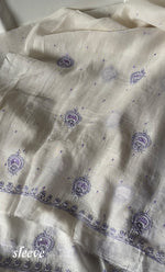 Load image into Gallery viewer, Women's Lakhnavi Handcrafted Unstitched Mul Chanderi Kurta And Dupatta Set - HONC0324072