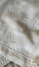 Load image into Gallery viewer, Women&#39;s Lakhnavi Handcrafted Mul Chanderi Chikankari Full Suit Material - HONC0279289

