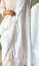 Load image into Gallery viewer, Women&#39;s Lucknowi Handcrafted Cotton Chikankari Dupatta - HONC0210043
