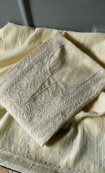 将图像加载到图库查看器中， Women&#39;s Lakhnavi Handcrafted Maheshwari Mul Chanderi Semi - Stitched Unstitched Kurta And Dupatta Set - HONC0299233
