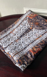 Load image into Gallery viewer, Women&#39;s Lakhnavi Handcrafted Cotton Chikankari Unstitched Kurti Fabric - HONC0315331
