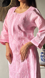 Load image into Gallery viewer, Shreea Women's Lakhnavi Handcrafted Cotton Chikankari Kurti - HONC0347171