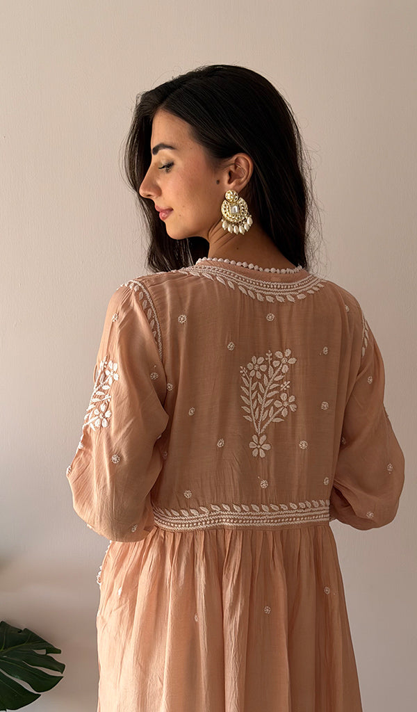 Fawziya Women's Lucknowi Handcrafted Cotton Angrakha - HONC0382493