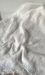 Load image into Gallery viewer, Amisha Women&#39;s Lakhnavi Handcrafted Mul Chanderi Unstitched Kurta And Dupatta Set - HONC0319470
