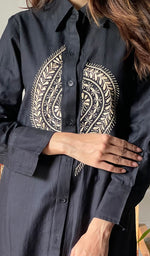 Load image into Gallery viewer, Women&#39;s Lucknowi Handcrafted Cotton Chikankari Dress - HONC0301613
