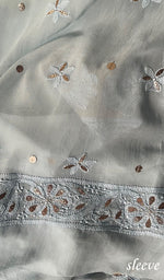 Load image into Gallery viewer, Women&#39;s Lakhnavi Handcrafted Viscose Georgette Chikankari Full Suit Material - HONC0270927
