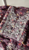 Disha Women's Lakhnavi Handcrafted Organza Chikankari Unstitched Kurta And Dupatta Set - HONC0201475