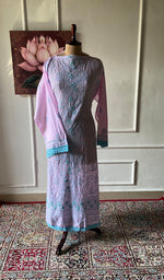 Load image into Gallery viewer, Women's Lakhnavi Handcrafted Cotton Chikankari Semi Stitched Kurti Fabric - HONC034482