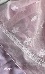 Load image into Gallery viewer, Women&#39;s Lakhnavi Handcrafted Unstitched Cotton Chikankari Suit Material - HONC0317386
