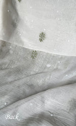 Load image into Gallery viewer, Women's Lakhnavi Handcrafted Unstitched Mul Chanderi Kurta And Dupatta Set - HONC0327487