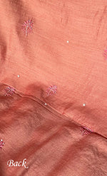 Load image into Gallery viewer, Women's Lakhnavi Handcrafted Unstitched Munga Silk Chikankari Kurta And Dupatta Set- HONC0280939