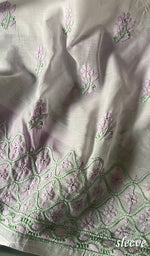 Load image into Gallery viewer, Women&#39;s Lakhnavi Handcrafted Cotton Chikankari Suit Material - HONC0291809

