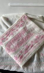 Load image into Gallery viewer, Women&#39;s Lakhnavi Handcrafted Mul Chanderi Semi - Stitched Kurta And Dupatta Set - HONC0314873
