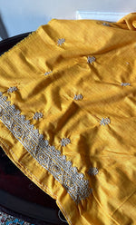 将图像加载到图库查看器中， Lucknowi Handcrafted Cotton Chikankari Unstitched Men&#39;s Kurta Fabric - HONC0297366
