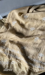 将图像加载到图库查看器中， Women&#39;s Lakhnavi Handcrafted Mul Chanderi Unstitched Kurta And Dupatta Set - HONC0296493
