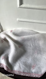 Load image into Gallery viewer, Women&#39;s Lakhnavi Handcrafted Pure Organza Chikankari Unstitched Kurta And Dupatta Set- HONC0316458
