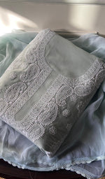 Load image into Gallery viewer, Miral Women&#39;s Lakhnavi Handcrafted Unstitched Cotton Chikankari Suit Material - HONC0291824
