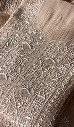 将图像加载到图库查看器中， Women's Lakhnavi Handcrafted Mul Chanderi Semi - Stitched Kurta And Dupatta Set - HONC0293272