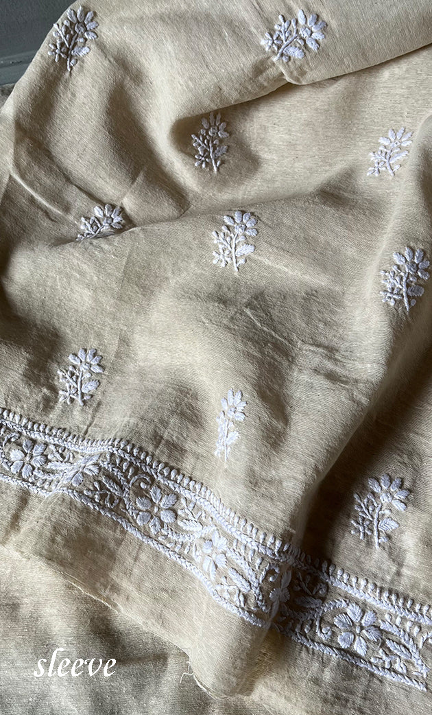 Women's Lakhnavi Handcrafted Cotton Chikankari Kurta And Kurta Dupatta Set - HONC0302852