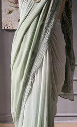 Load image into Gallery viewer, Women&#39;s Lakhnavi Handcrafted Pure Silk Georgette Chikankari - HONC0287581
