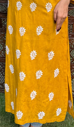 Load image into Gallery viewer, Women&#39;s Lakhnavi Handcrafted Cotton Chikankari Kurti - HONC0234268
