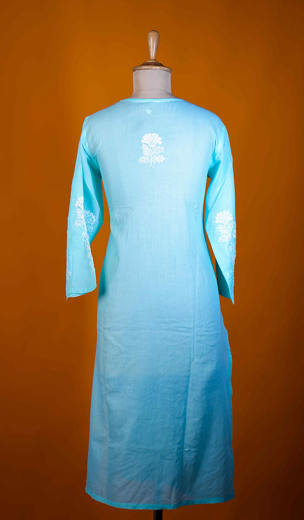 Naira Women's Lucknowi Handcrafted Cotton Chikankari Kurti - HONC0164270