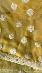 Load image into Gallery viewer, Women&#39;s Lucknowi Handcrafted Faux-Georgette Chikankari Suit Material - HONC0263414
