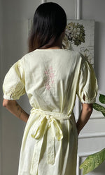 Load image into Gallery viewer, Women&#39;s Lucknowi Handcrafted Cotton Chikankari Long Dress - HONC0309330
