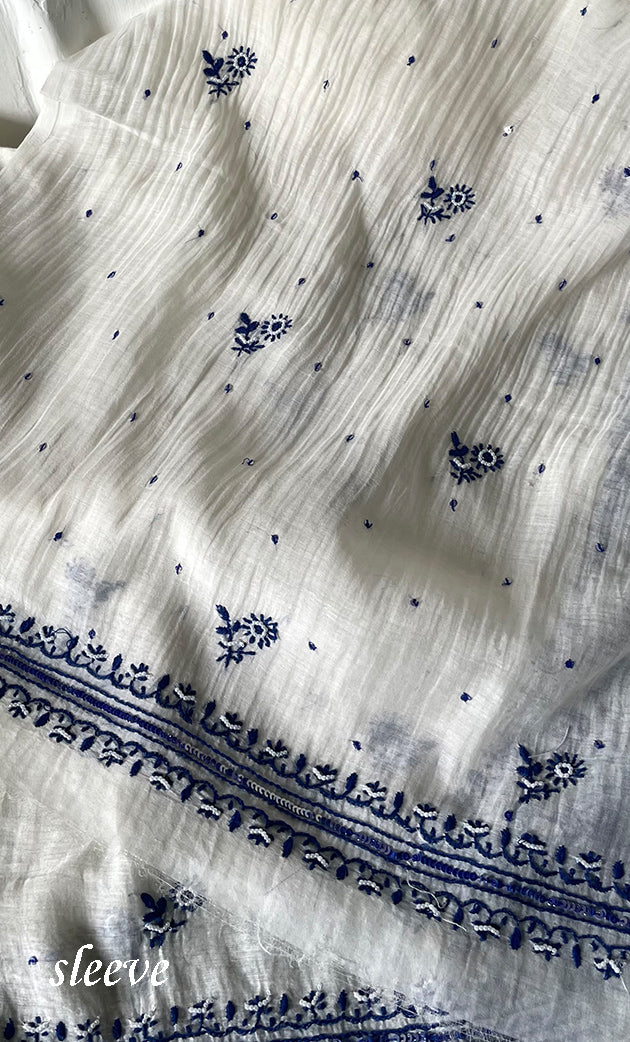 omen's Lakhnavi Handcrafted Mul Chanderi Unstitched Kurta And Dupatta Set - HONC0321262