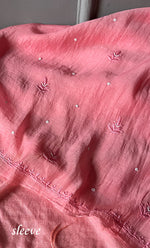 Load image into Gallery viewer, Women&#39;s Lakhnavi Handcrafted Mul Chanderi Unstitched Kurta And Dupatta Set - HONC0310808
